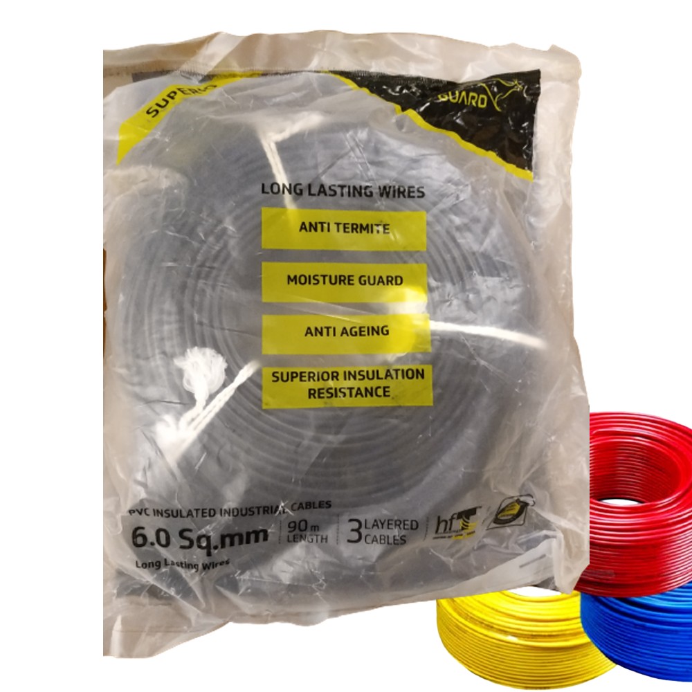 V-Guard Superio Flexible Copper Cable FR PVC Insulated - 6 sq.mm
