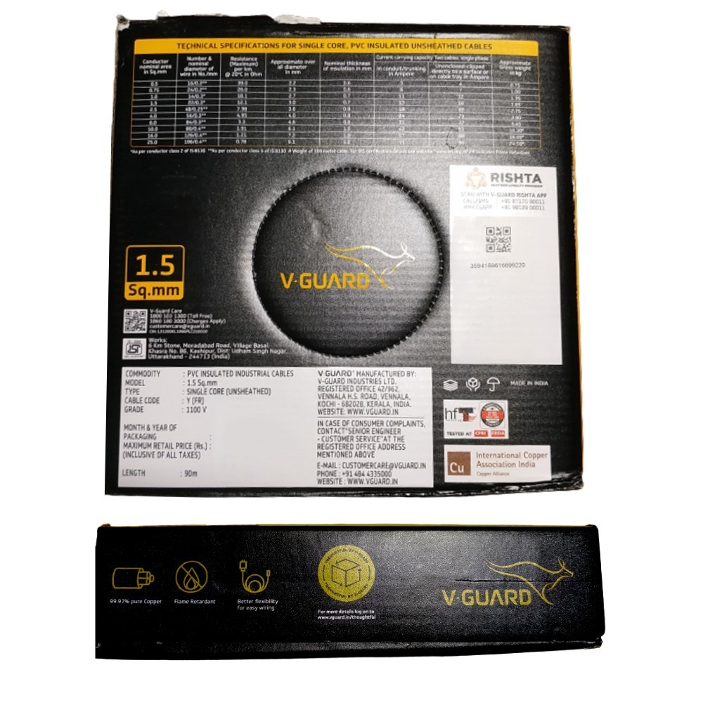 V-Guard Superio Flexible Copper Cable FR PVC Insulated