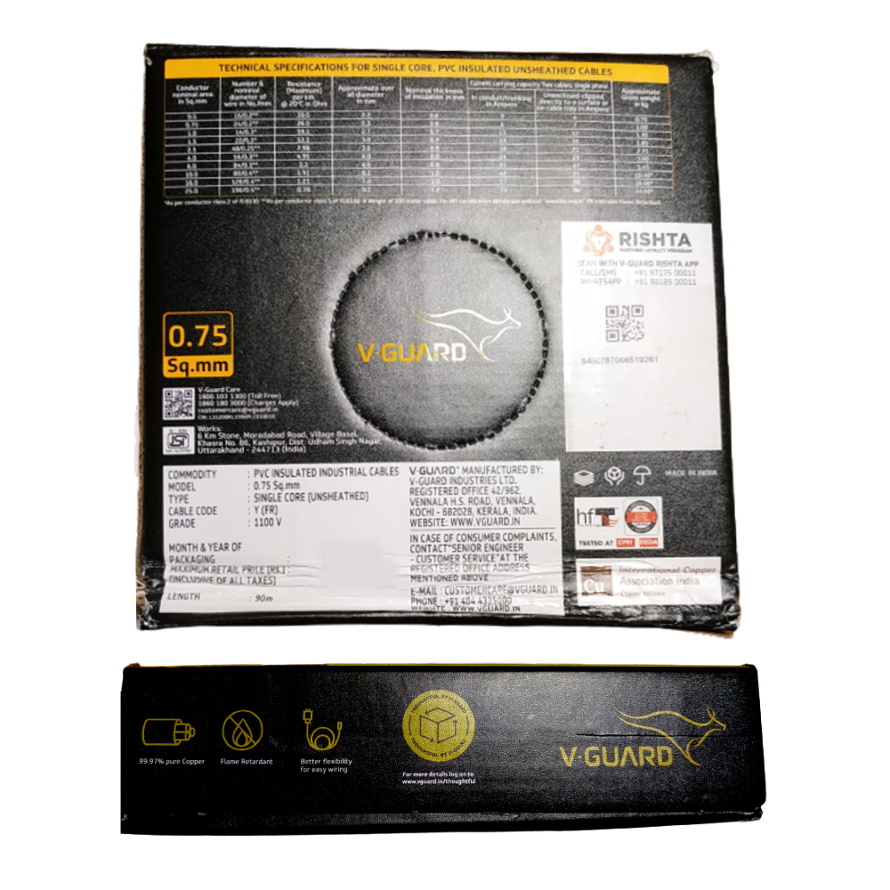 V-Guard Superio Flexible Copper Cable FR PVC Insulated