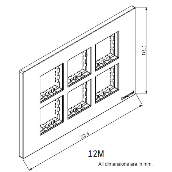 Honeywell MK Citric Modular Plate Cover + Frame White