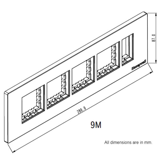 Honeywell MK Citric Modular Plate Cover + Frame White