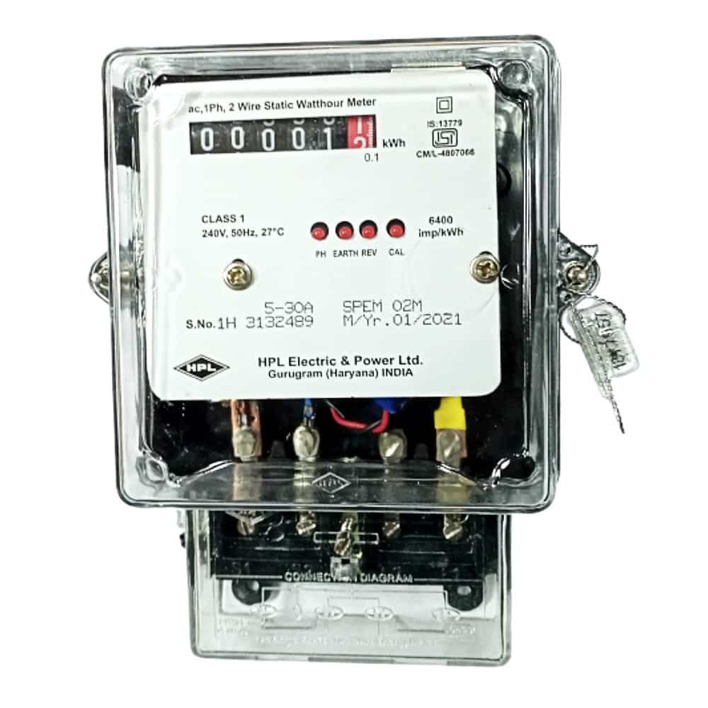 HPL kWh Electric Sub Meter Counter - 5-30A, Single Phase