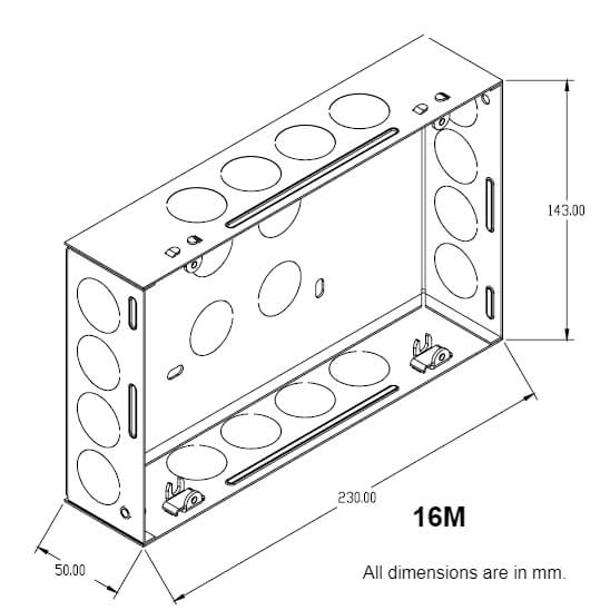 Honeywell MK Modular Concealed GI Metal Boxes - 16M