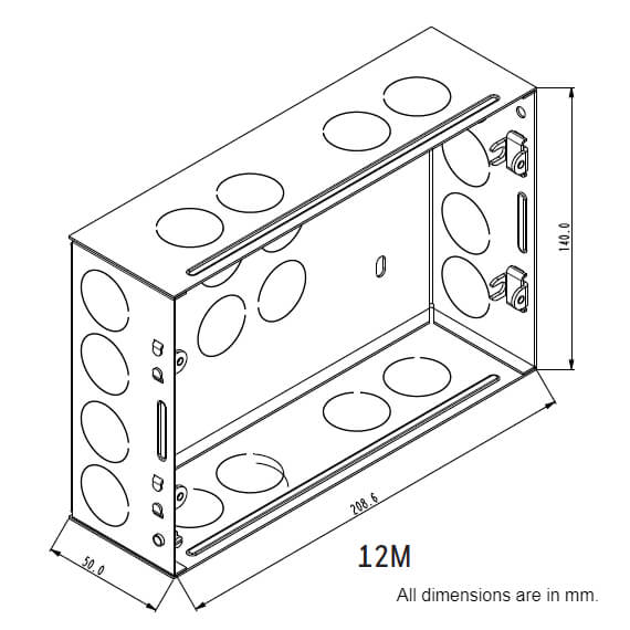 Honeywell MK Modular Concealed GI Metal Boxes - 12M