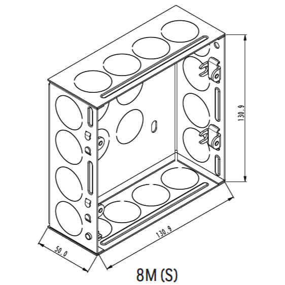 Honeywell MK Modular Concealed GI Metal Boxes - 8M (S)