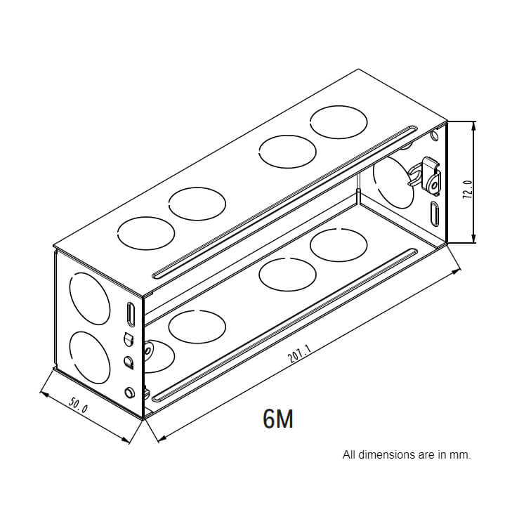 Honeywell MK Modular Concealed GI Metal Boxes - 6M