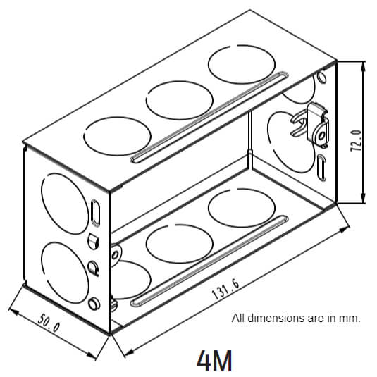 Honeywell MK Modular Concealed GI Metal Boxes - 4M