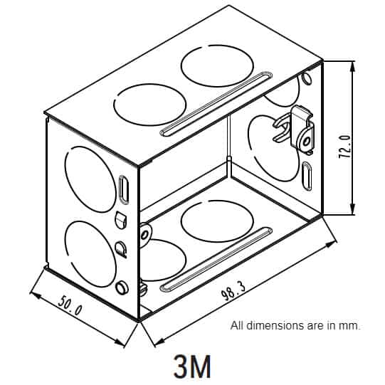 Honeywell MK Modular Concealed GI Metal Boxes - 3M