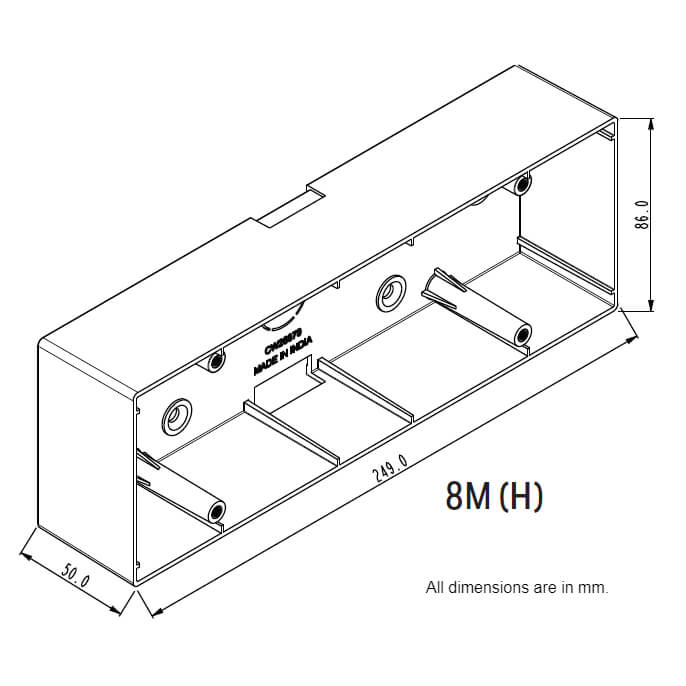 Honeywell MK Modular Surface PVC Boxes White - 8M (H)