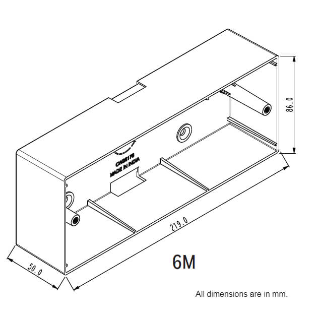 Honeywell MK Modular Surface PVC Boxes White - 6M