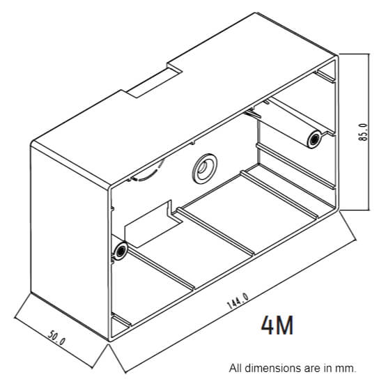 Honeywell MK Modular Surface PVC Boxes White - 4M
