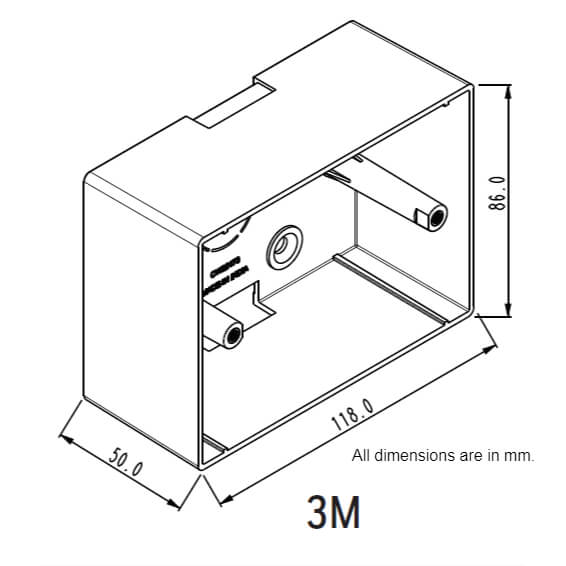 Honeywell MK Modular Surface PVC Boxes White - 3M