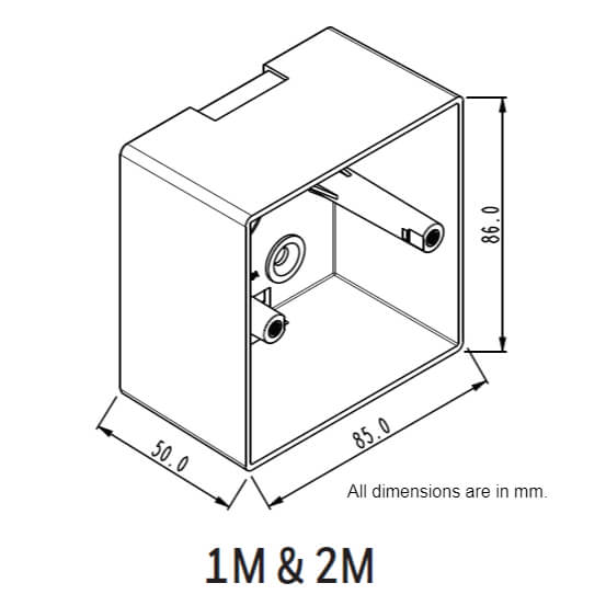 Honeywell MK Modular Surface PVC Boxes White - 2M