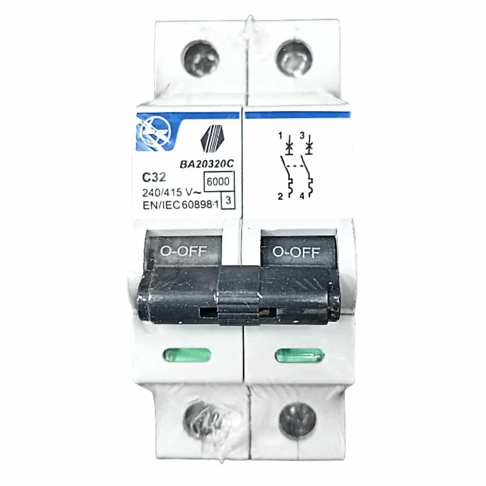 L&T Tripper MCB 6kA 'C' - 32A, 2 Pole