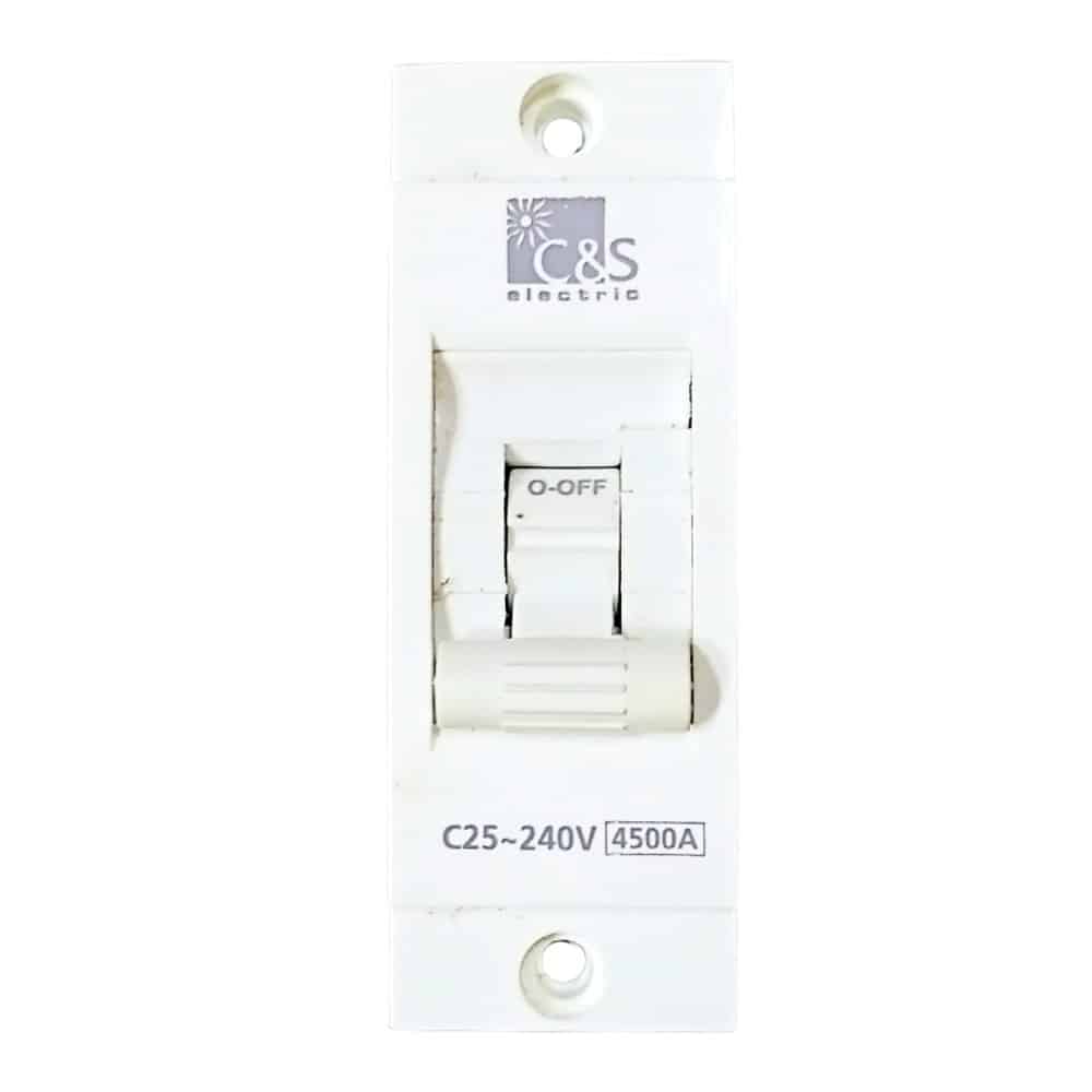 C&amp;S Electric MCB 4.5kA 'C' Non Modular Mini WiNtrip Pure White
