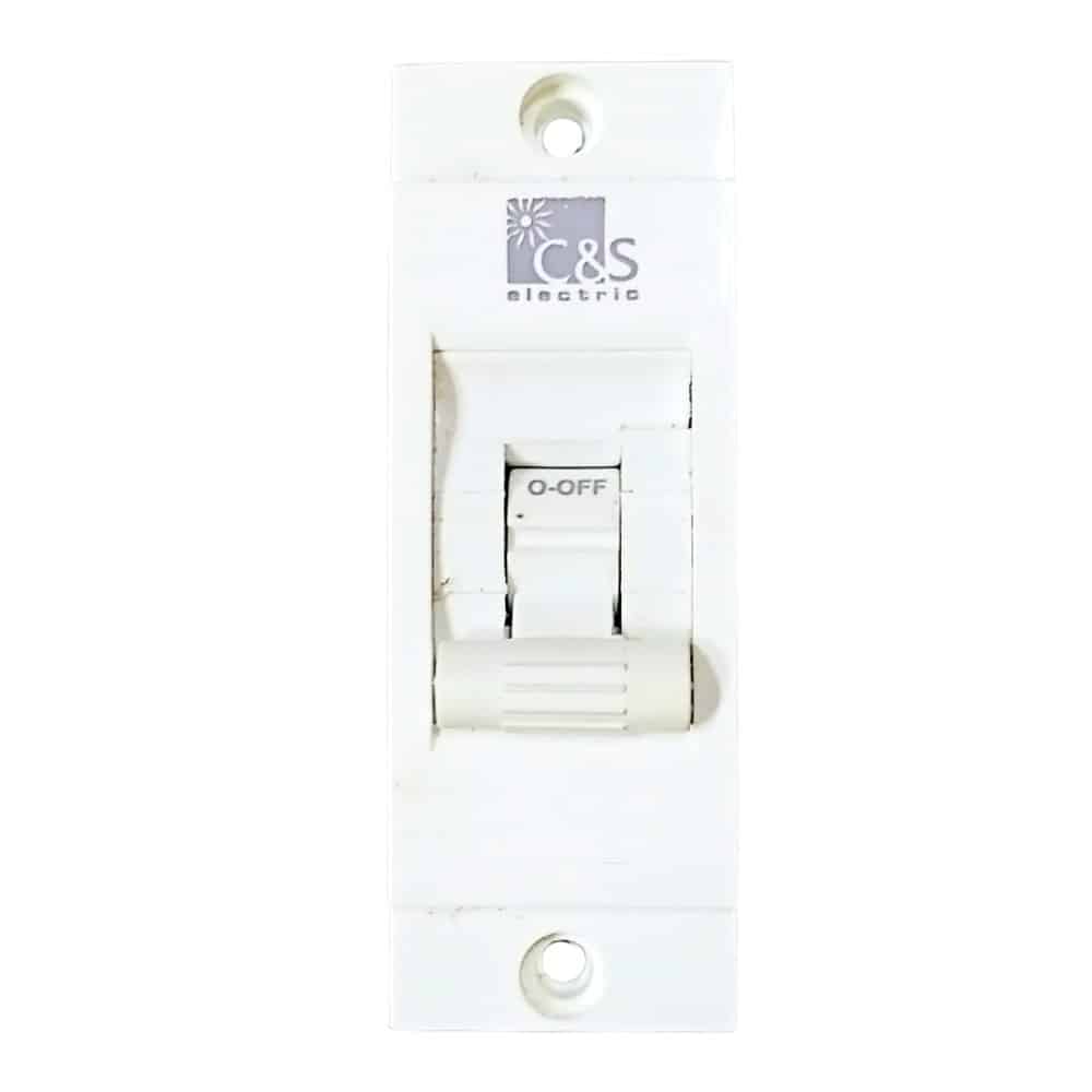 C&amp;S Electric MCB 4.5kA 'C' Non Modular Mini WiNtrip Pure White - 20A, 1 Pole
