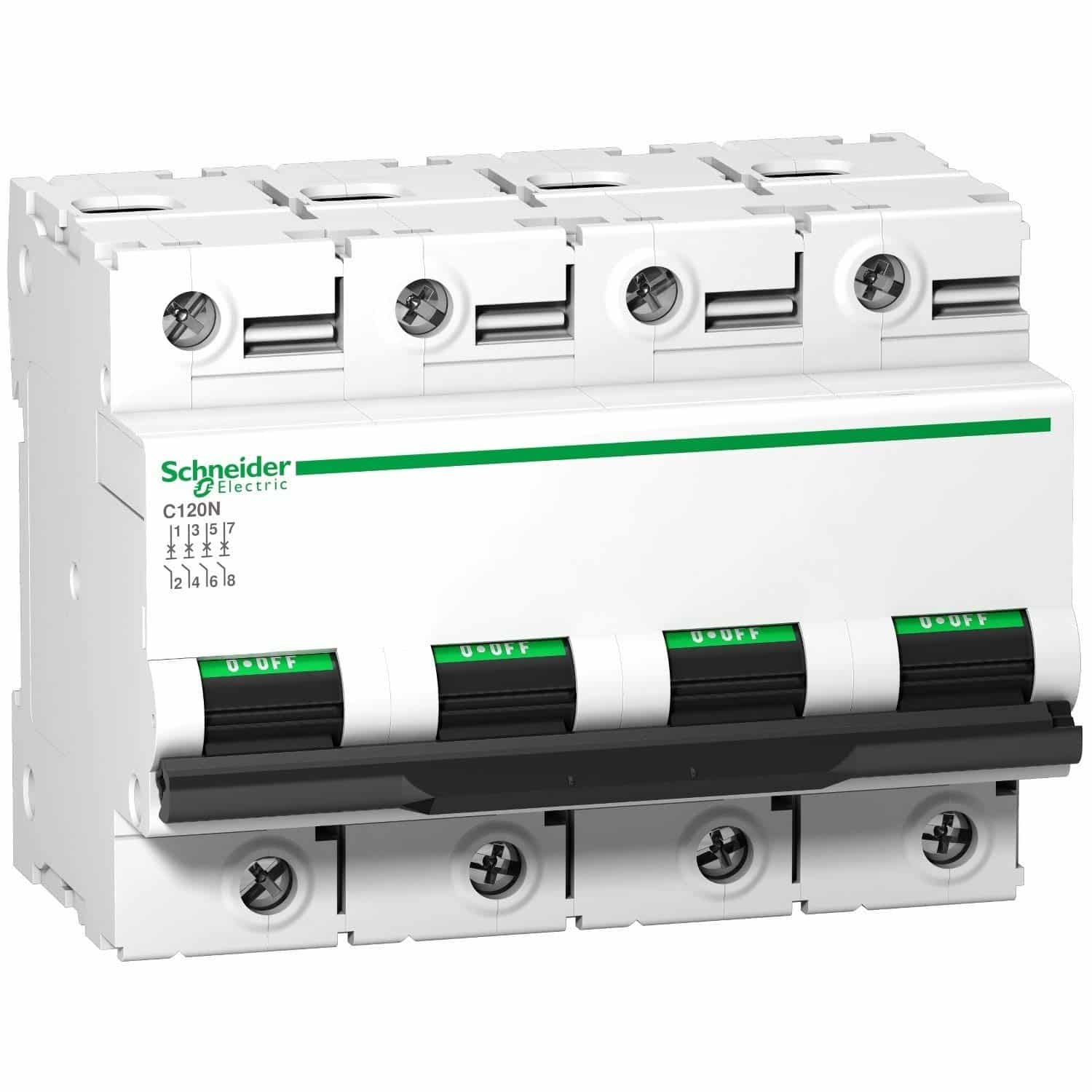 Schneider Acti9 MCB 10kA 'C' - 100A, 4 Pole