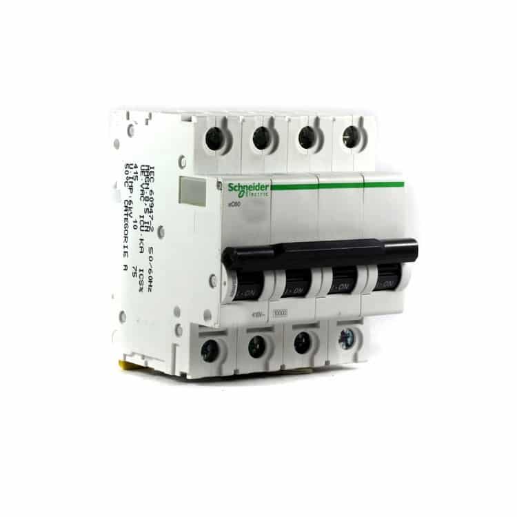 Schneider Acti9 MCB 10kA 'C' - 63A, 4 Pole