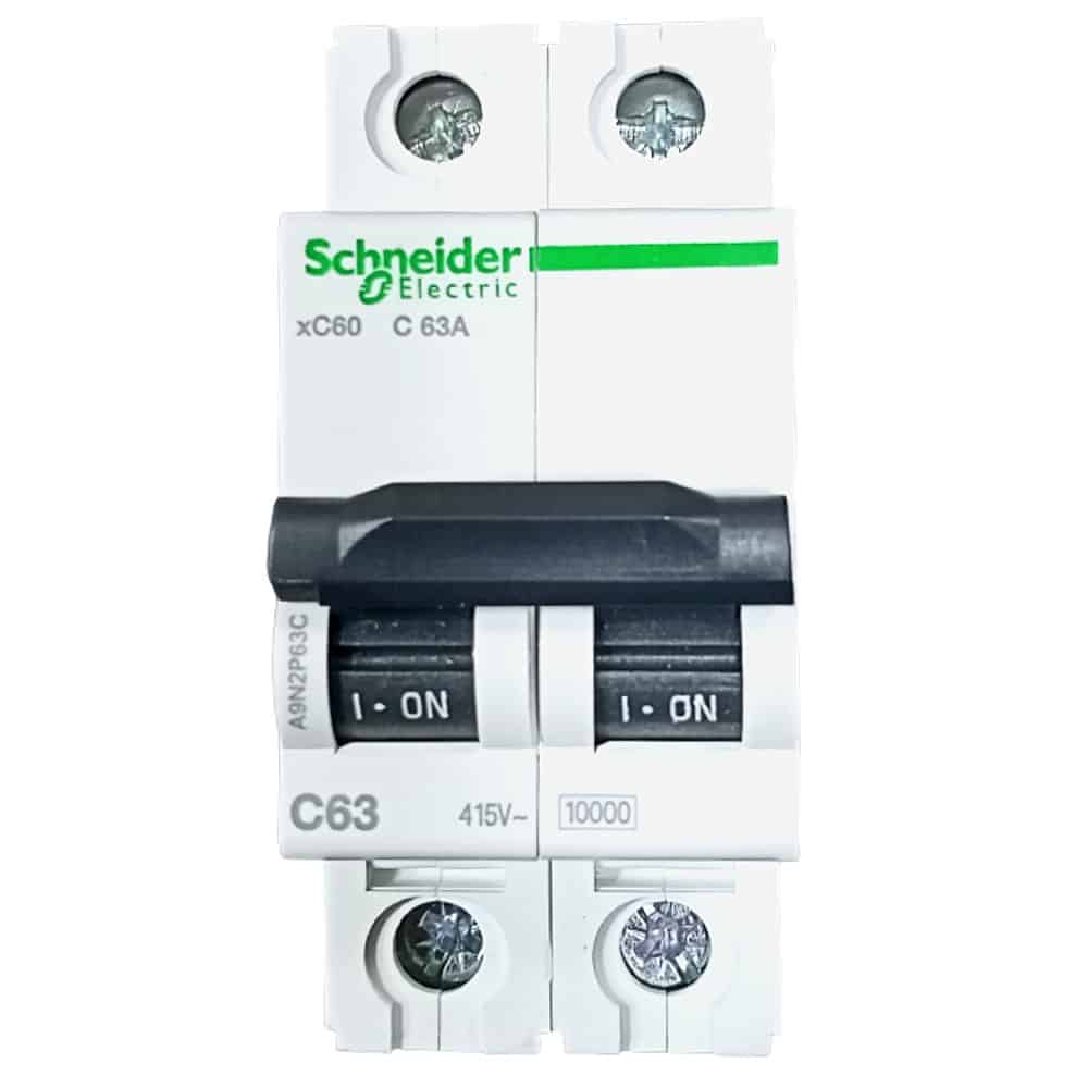 Schneider Acti9 MCB 10kA 'C' - 63A, 2 Pole