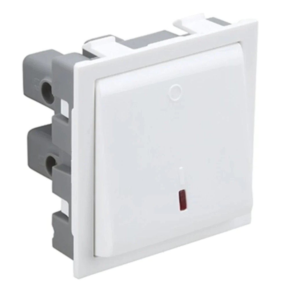 Legrand Britzy Modular Switch White - 32A DP, 1 Way, With Indicator, 2M