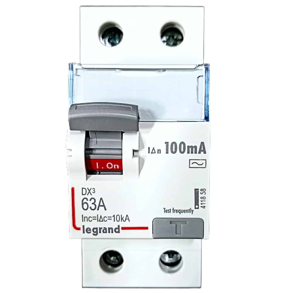 Legrand DX3 RCCB AC - 63A, 2 Pole, 100mA