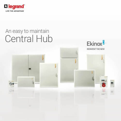 Legrand Ekinox TPN DB Box Double Door Metal IP43 - 8 Way