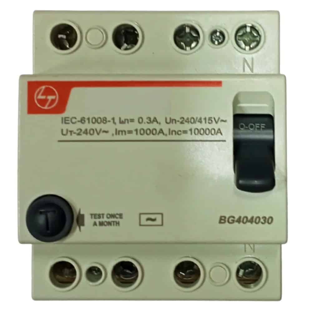 L&T Exora RCCB - 25A, 4 Pole, 30mA